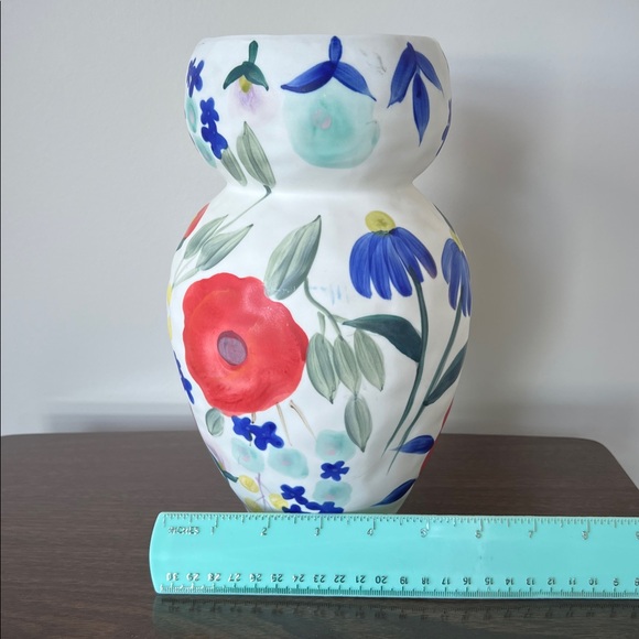 Anthropologie Floral Hand-Painted Ceramic Vase - Picture 12 of 13